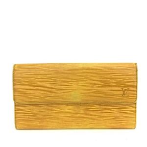 Authentic Louis Vuitton Epi  Sarah Leather Long Bifold Wallet /MI1923.